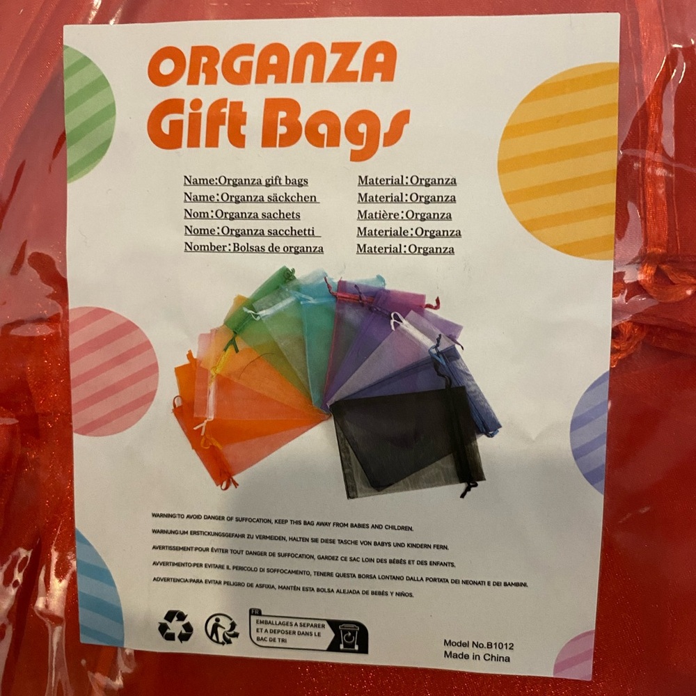 Colorful Organza Gift Bags 30 Pieces